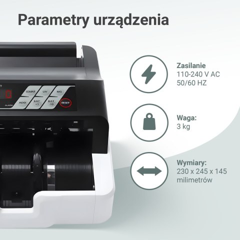 Extralink LockStar MG X-300 | Profesjonalna liczarka nominałowa do banknotów | UV, IR