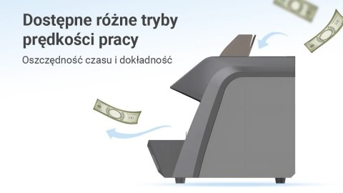 Profesjonalna liczarka nominałowa do banknotów Extralink LockStar MG X-600 UV, IR
