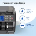 Profesjonalna liczarka nominałowa do banknotów Extralink LockStar MG X-600 UV, IR