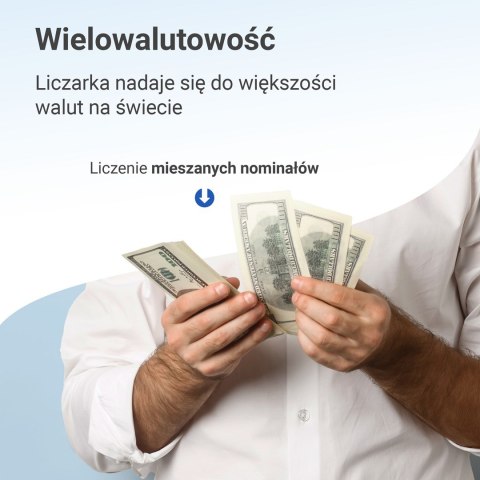 Profesjonalna liczarka nominałowa do banknotów Extralink LockStar MG X-600 UV, IR
