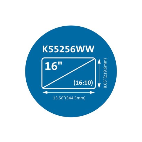 Kensington K55256WW filtr do ekranu 40,6 cm (16") Laptop Bezramkowy filtr prywatności na wyswietlacz