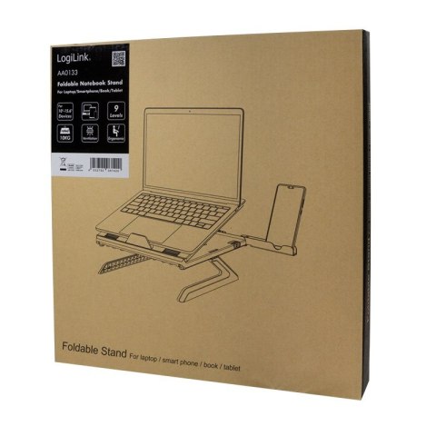 LogiLink AA0133 stojak na laptop Podstawka na notebooka Czarny 40,6 cm (16")