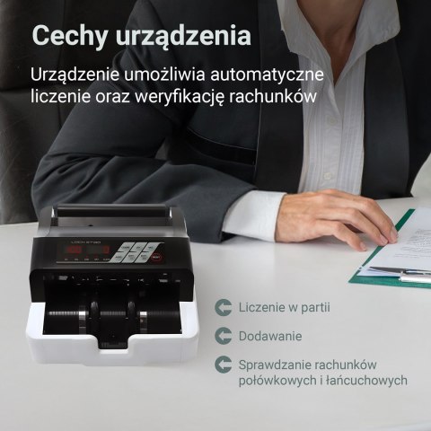Extralink LockStar MG X-300 | Profesjonalna liczarka nominałowa do banknotów | UV, IR