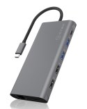 ICY BOX IB-DK4050-CPD Przewodowa USB 3.2 Gen 1 (3.1 Gen 1) Type-C Antracyt