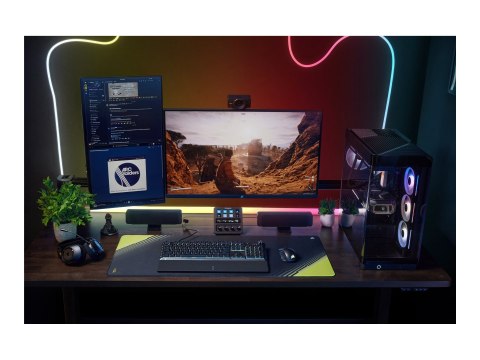 CORSAIR SKIFF 100 PLUS - przewodowa klawiatura gamingowa z membraną i podświetleniem RGB, 10 stref podświetlenia LED RGB