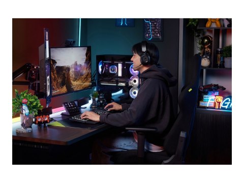 CORSAIR SKIFF 100 - przewodowa klawiatura gamingowa z membraną i podświetleniem RGB, 10 stref podświetlenia RGB LED