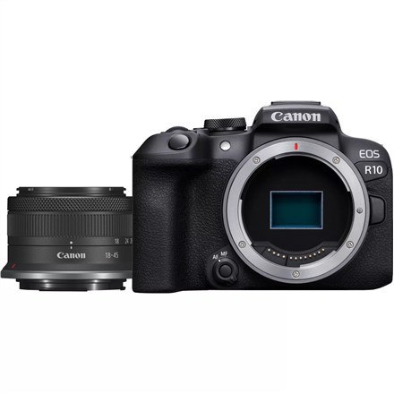 Canon EOS R10 + RF-S 18-45mm F4.5-6.3 IS STM Bezlusterkowiec 24,2 MP CMOS 6000 x 4000 px Czarny
