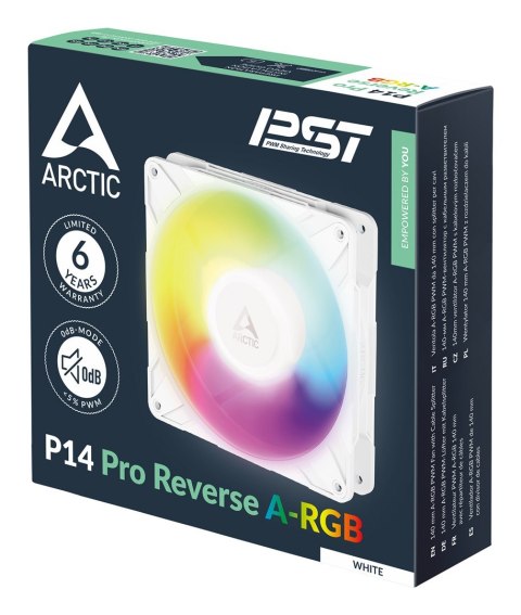 ARCTIC Freezer P14 Pro Reverse A-RGB (White) - 3 Pack Obudowa komputera Wentylator 14 cm Biały 3 szt.