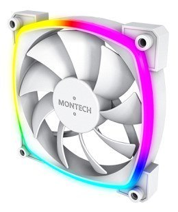 Wentylator Montech AX120 PWM ARGB, 3 szt., Biały - 120mm