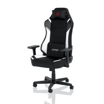 Nitro Concepts X1000 Fotel dla gracza Tapicerowane siedzisko Czarny, Biały
