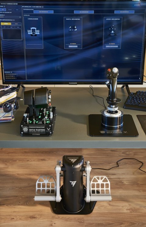 Thrustmaster TPR Rudder Czarny, Srebrny USB Flight Sim Analogowy PC
