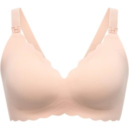 Momcozy YN46 (XL) | Jelly Strip - Bezszwowy Kwiatowy Biustonosz do Karmienia Push-up | Beżowy Floral