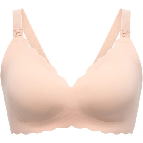 Momcozy YN46 (XL) | Jelly Strip - Bezszwowy Kwiatowy Biustonosz do Karmienia Push-up | Beżowy Floral