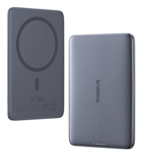 Baseus PicoGo Ultra-Slim 5000 mAh Bezprzewodowe ładowanie Szary