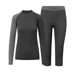 Bielizna damska VIKING Mounti Lady Set 3/4 Merino szara L