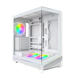 Montech Sky 3 PC Case, Midi Tower, ATX, ARGB, Tempered Glass - White