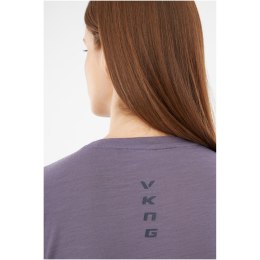 T-shirt damski VIKING Salen Lady Merino purpurowy XL