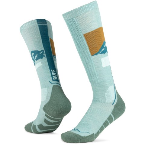 Skarpetki Buff MERINO HW OVER THE CALF SOCKS HWO1 SEA GREEN S 39/41