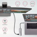 Axagon HMC-HCR3A 3x USB-A+ HDMI+ SD/microSD USB-C 3.2 Gen 1 hub 20cm Przewodowa USB 3.2 Gen 1 (3.1 Gen 1) Type-C Szary