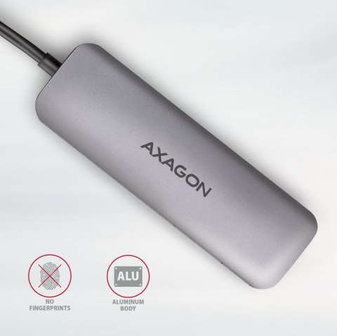 Axagon HMC-HCR3A 3x USB-A+ HDMI+ SD/microSD USB-C 3.2 Gen 1 hub 20cm Przewodowa USB 3.2 Gen 1 (3.1 Gen 1) Type-C Szary