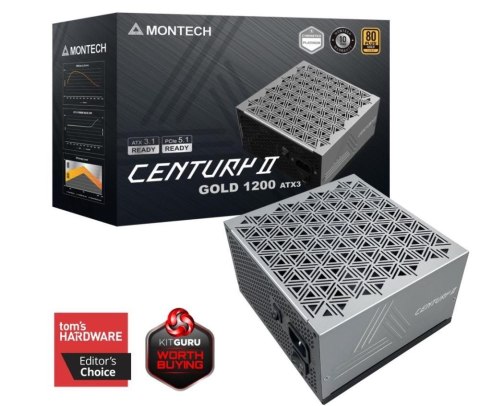 MONTECH Zasilacz Century II 1200W 80+ Złoty ATX 3.1 Srebrny