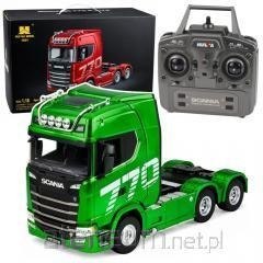 Ciągnik Siodłowy Ciężarówka Scania Zdalnie Sterowana RC Huina Zielony 1:18