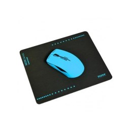 Port Connect Wireless Neon Mouse + Mousepad Blue, Wireless connection