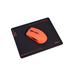 Port Connect Wireless Neon Mouse + Mousepad Crimson Red