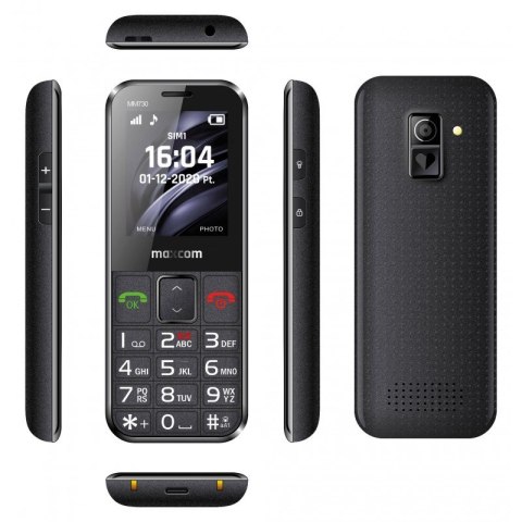 MaxCom MM730 telefon komórkowy 5,59 cm (2.2") Czarny Telefon dla seniora