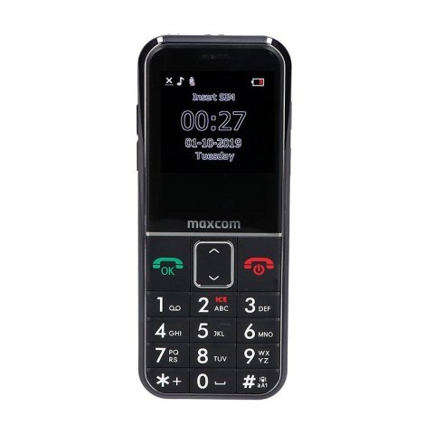 MaxCom MM730 telefon komórkowy 5,59 cm (2.2") Czarny Telefon dla seniora