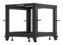 OPEN RACK 19" 9U 600X600-1100 REGULOWANY CZARNY LANBERG