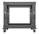 OPEN RACK 19" 9U 600X600-1100 REGULOWANY CZARNY LANBERG