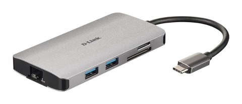 D-Link DUB-M810 stacja dokująca Przewodowa USB 3.2 Gen 1 (3.1 Gen 1) Type-C Aluminium