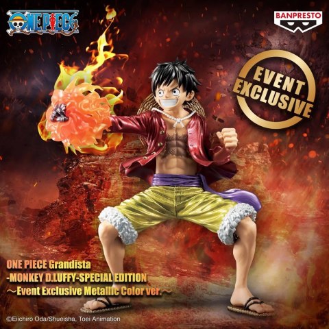BANPRESTO EVENT EXCLUSIVE GRANDISTA ONE PIECE - MONKEY. D. LUFFY METALLIC COLOR.