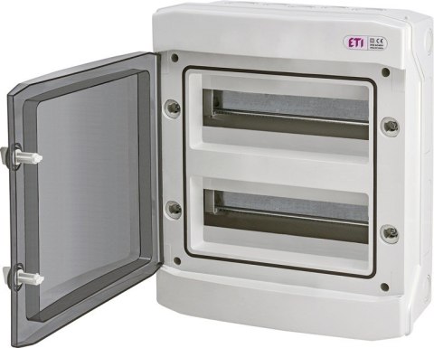 Rozdzielnia plastikowa NT 24M 2X12M IP65 IK07 384x319x144, drzwi dymne, biały, DIDO 1500VDC