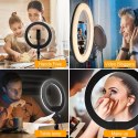 Lampa pierścieniowa 10" LED 12W ze statywem 1,1m Maclean Energy MCE610, samowyzwalacz bluetooth, możliwość zmiany barwy 3200K-56