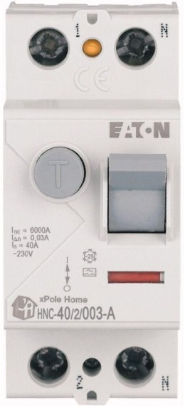 HNC-40/2/003-A 40A/ 30MA/A WYŁĄCZNIK RÓŻNICOWY 40A 2P 2M 30MA A 6KA