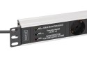 Digitus DN-95441 rozdzielacz zasilania PDU 7 x gniazdo sieciowe 1U Czarny, Srebrny
