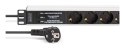 Digitus DN-95441 rozdzielacz zasilania PDU 7 x gniazdo sieciowe 1U Czarny, Srebrny