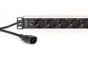 Digitus DN-95437 rozdzielacz zasilania PDU 9 x gniazdo sieciowe 1U Czarny, Srebrny