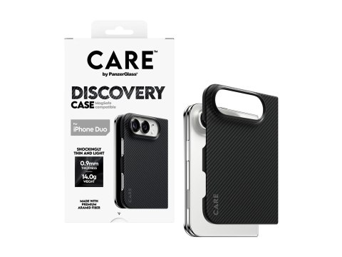 Etui PanzerGlass Discovery | Tylna obudowa | Apple | iPhone 2026 Fold | Tworzywo sztuczne z recyklingu | Czarne