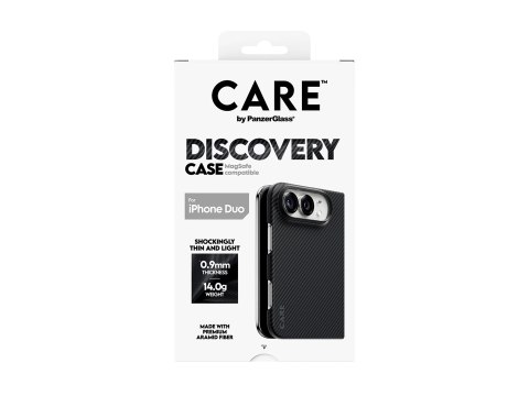 Etui PanzerGlass Discovery | Tylna obudowa | Apple | iPhone 2026 Fold | Tworzywo sztuczne z recyklingu | Czarne