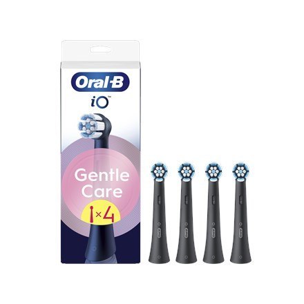Końcówki wymienne do szczoteczek Oral-B iO GentleCare. 4 sztuki, kolor czarny, dla dorosłych