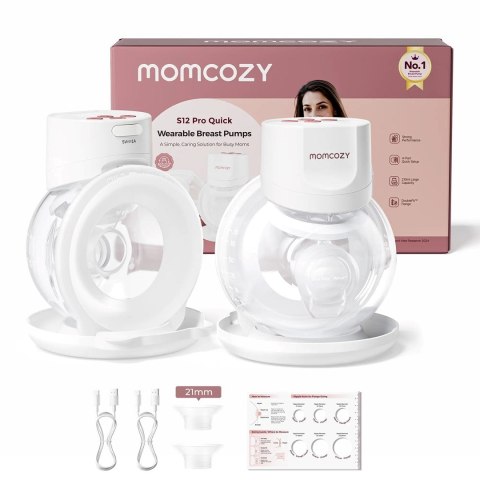 Momcozy S12 PRO+ Laktator do odciągania pokarmu Podwójny Elektroniczny Biały