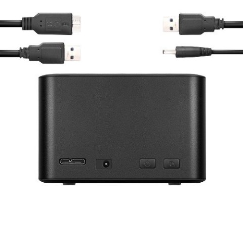 Axagon ADSA-D25 stacja dokująca do dysków twardych USB 3.2 Gen 1 (3.1 Gen 1) Type micro-B Czarny