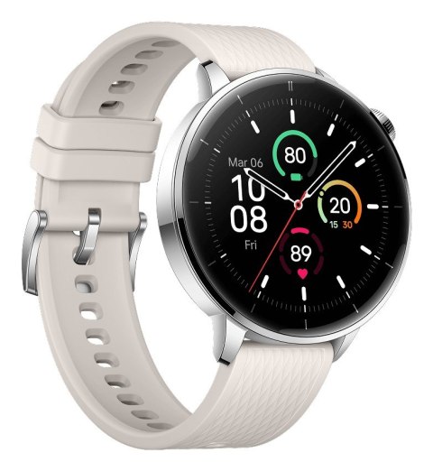 OnePlus Watch 3 43mm 3,35 cm (1.32") AMOLED Cyfrowy 466 x 466 px Ekran dotykowy Srebrny, Tytan Wi-Fi GPS