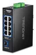 9-portowy przemysłowy przełącznik przemysłowy 2,5G na szynę DIN TRENDnet z 10G SFP