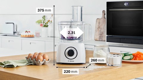 Robot kuchenny Bosch MCM3230W MultiTalent 3, moc 800 W, pojemność 2,3 l, kolor biały