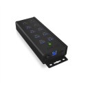 ICY BOX IB-HUB1703-QC3 USB 3.2 Gen 1 (3.1 Gen 1) Type-B 5000 Mbit/s Czarny