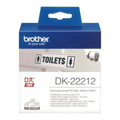 Brother DK-22212 taśmy do etykietowania Czarny na białym